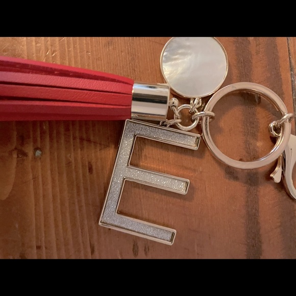 H. E. Y. Initials Keychains with leather tassels. - Picture 3 of 4